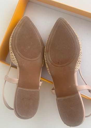 Bej Hasır Görünümlü sandalet - Görsel 3