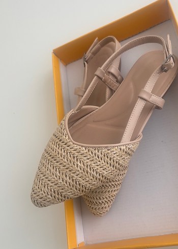 Bej Hasır Görünümlü sandalet - Görsel 4