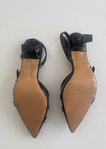 Kemer Detaylı Siyah Stiletto - Görsel 5