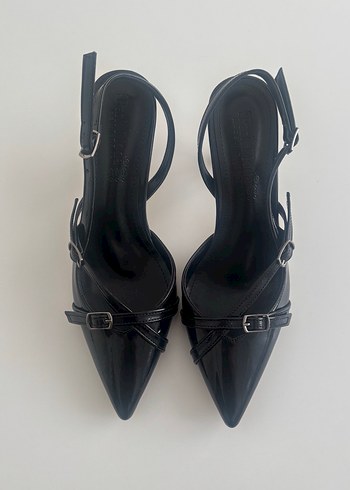 Kemer Detaylı Siyah Stiletto - Görsel 3