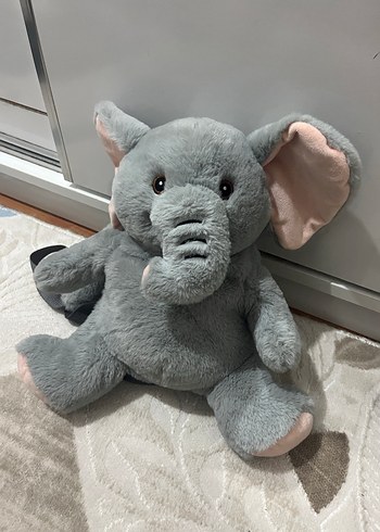 Gri Fil Peluş çanta