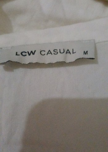 LC Waikiki Beyaz Keten Salaş Uzun Kollu Gömlek