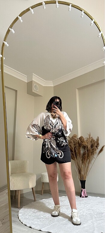 Batik marka şortlu kimono takım