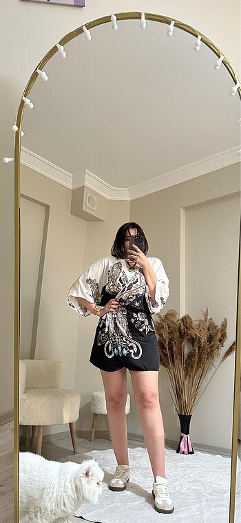 Batik Batik marka şortlu kimono takım