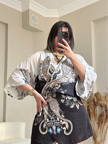 l Beden Batik marka şortlu kimono takım