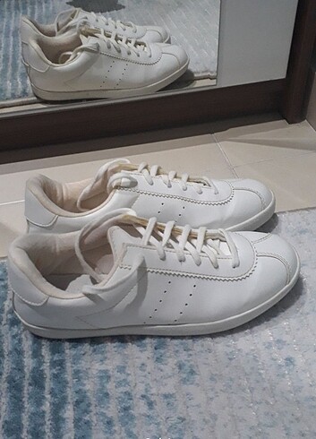 38 Beden beyaz Renk Koton ole beyaz spor ayakkabı
