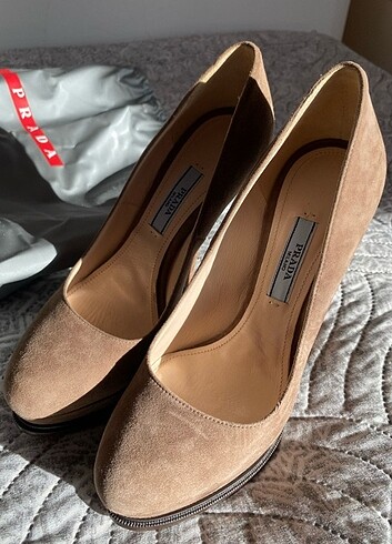 36 Beden Yeni orijinal PRADA markalı topuklu platform ayakkabı