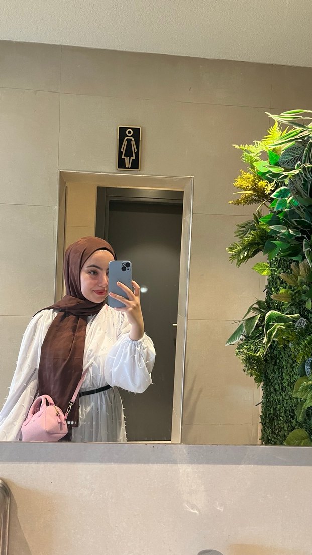 Beyaz Uzun Kollu Bohem Kadın Elbise - Görsel 4