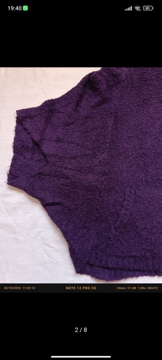 Bohem Boğazlı Kolsuz Kadın KazakYarasa model kazak vintage y2k - Görsel 3