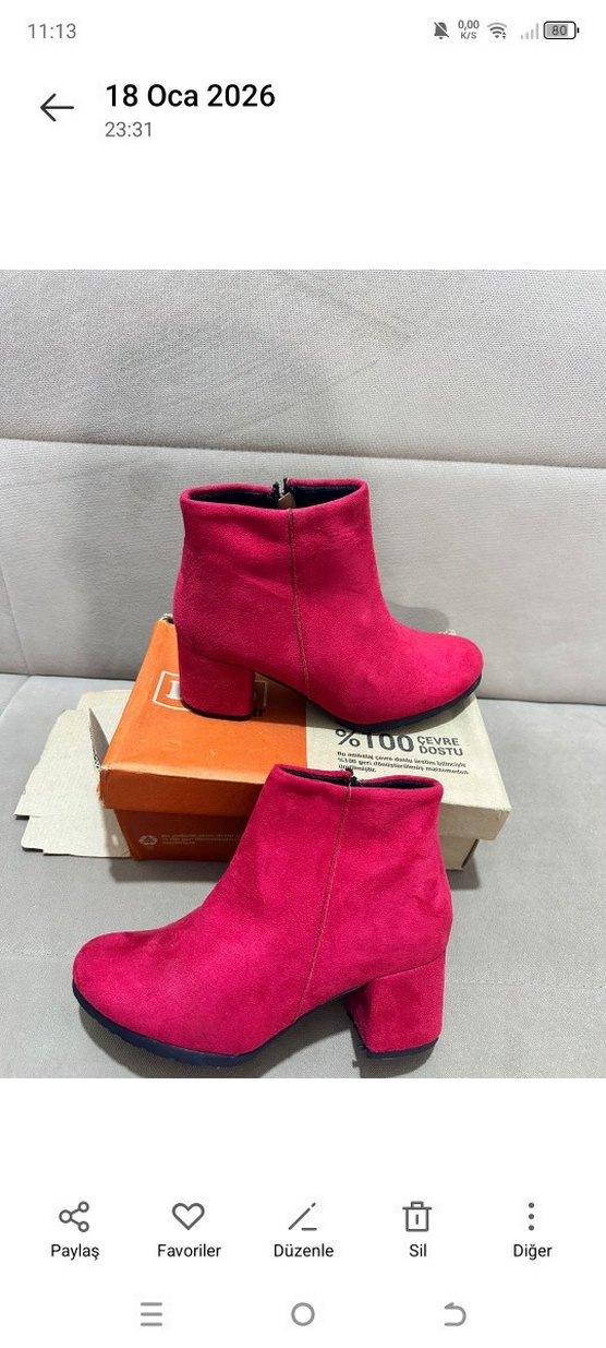 Kahverengi Tokalı Kadın Topuklu Bot - Görsel 2