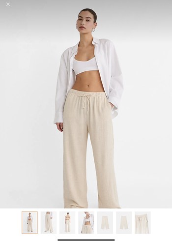 Stradivarius Keten Pantolon