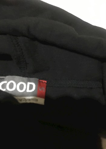 s Beden siyah Renk Siyah Baskılı Kapüşonlu Kadın Sweatshirt tunik