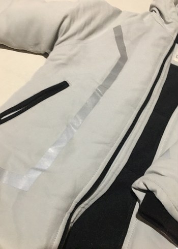 5 Yaş Beden gri Renk Gri Fermuarlı Erkek Çocuk Sweatshirt