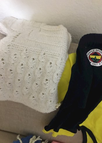 9 Ay Beden Sarı Fenerbahçe Erkek Bebek Örme Takım