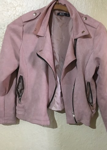 Pembe Süet Kadın Ceket