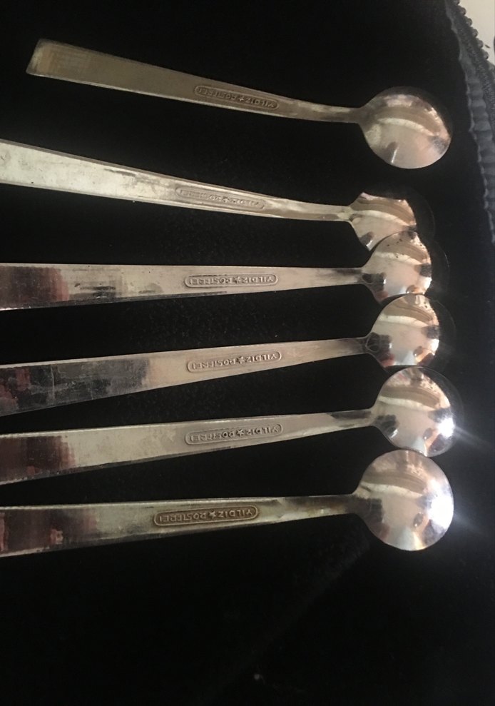 Gümüş Renkli Uzun Saplı Çay Kaşıkları - Görsel 3