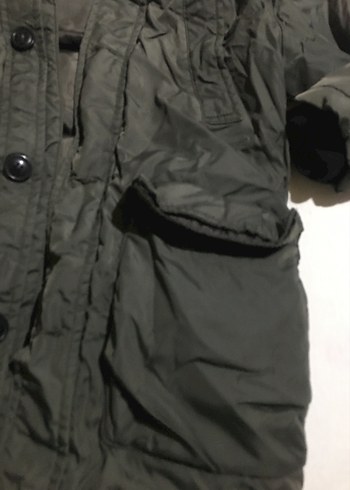 Düğmeli Haki Erkek Çocuk Mont - Görsel 4