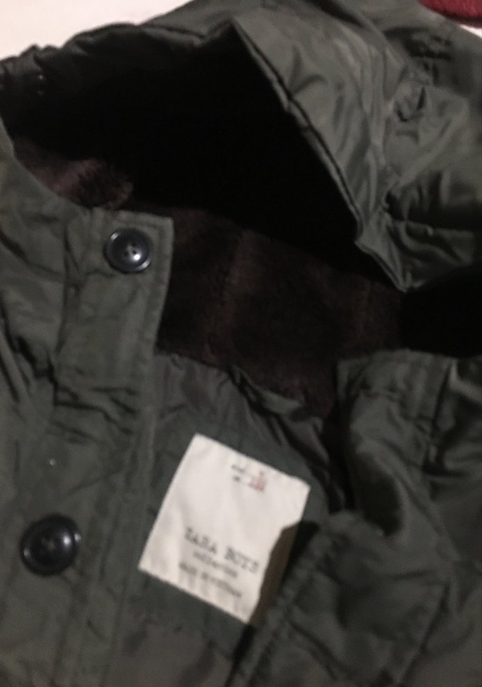 Düğmeli Haki Erkek Çocuk Mont - Görsel 2