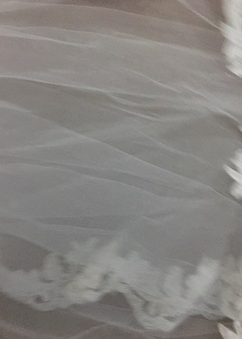 Uzun dantelli tokalı duvak - Görsel 3