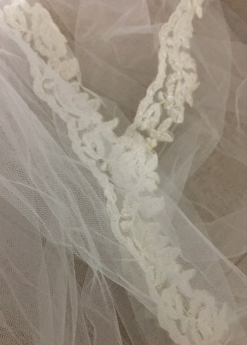 Uzun dantelli tokalı duvak - Görsel 5