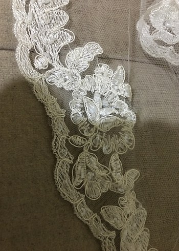 Uzun dantelli tokalı duvak - Görsel 9