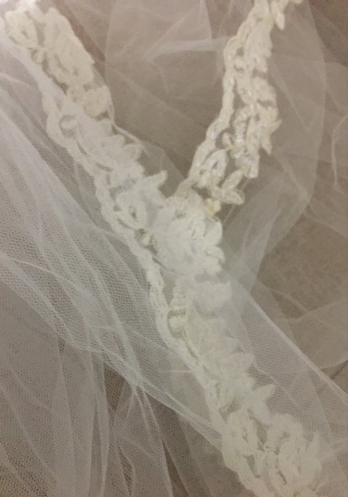 Uzun dantelli tokalı duvak - Görsel 5