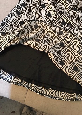 Desenli Pilili Midi Eteği - Görsel 4