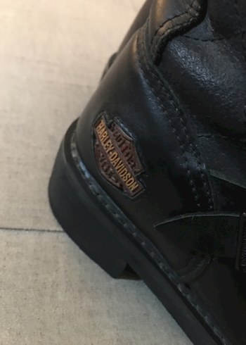 Kadın Siyah Deri Biker Botlar Yüksek Topuklu - Görsel 2