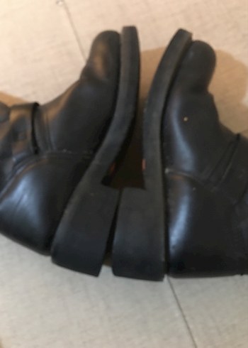 Kadın Siyah Deri Biker Botlar Yüksek Topuklu - Görsel 10