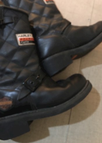 Kadın Siyah Deri Biker Botlar Yüksek Topuklu - Görsel 9