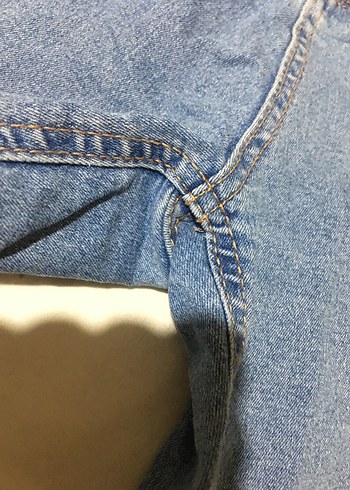 Mavi Düğmeli Kadın Mini Denim Şort - Görsel 4