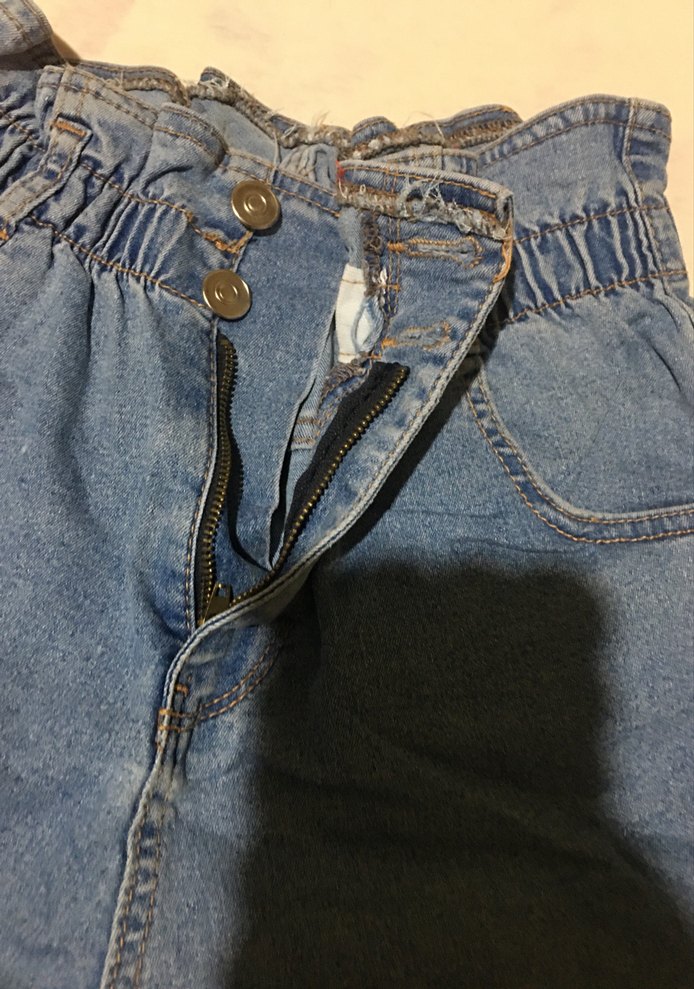 Mavi Düğmeli Kadın Mini Denim Şort - Görsel 2