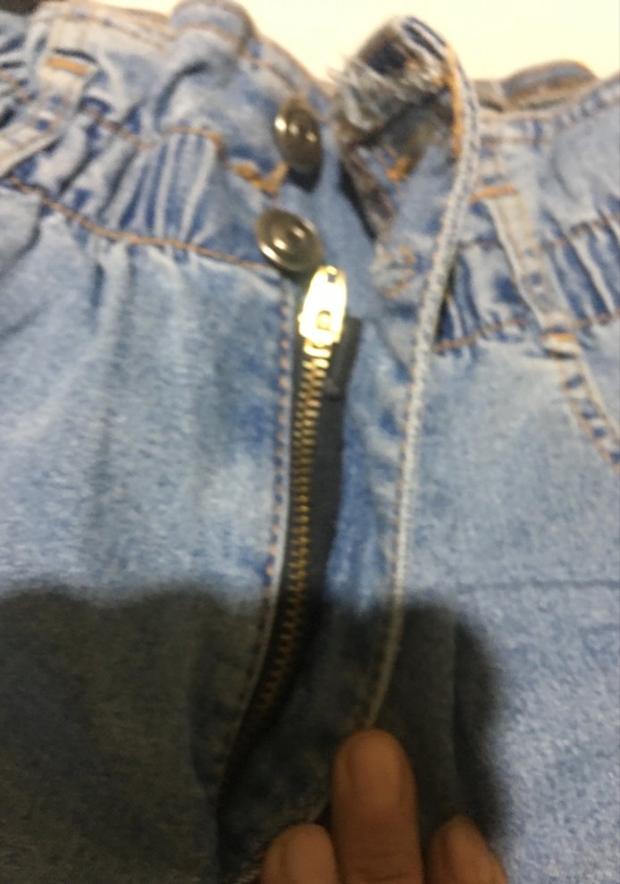 Mavi Düğmeli Kadın Mini Denim Şort - Görsel 3