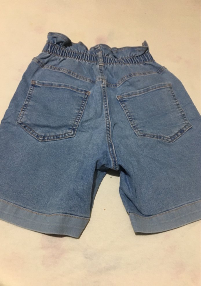 Mavi Düğmeli Kadın Mini Denim Şort - Görsel 5