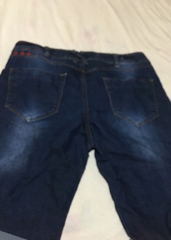 Kadın Lacivert Mini Denim Şort - Görsel 7