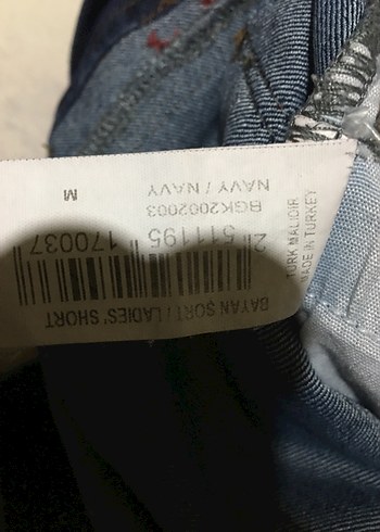 Kadın Lacivert Mini Denim Şort - Görsel 13