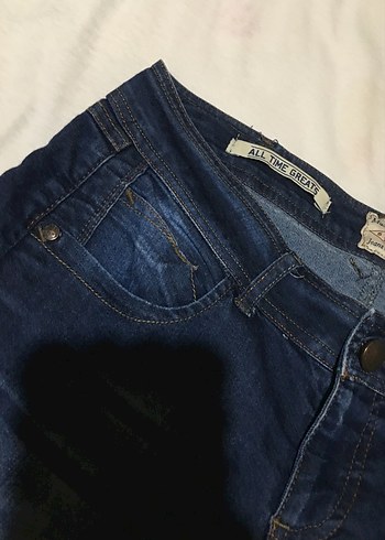 Kadın Lacivert Mini Denim Şort - Görsel 3