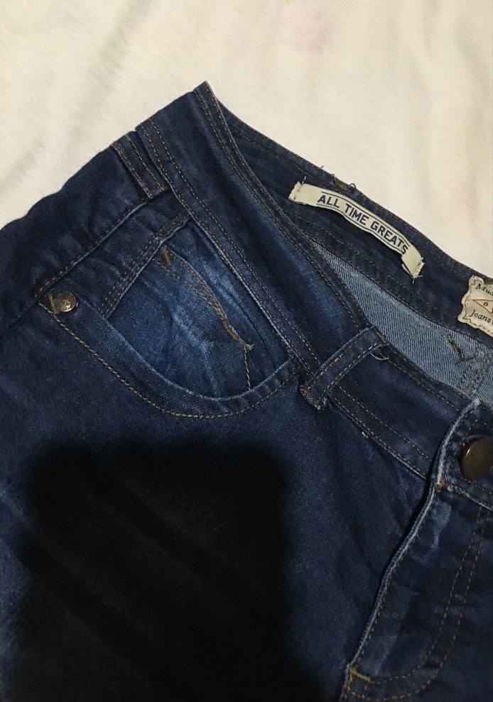 Kadın Lacivert Mini Denim Şort - Görsel 3