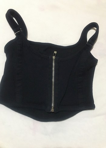 Siyah Denim Midi Gotik Büstiyer - Görsel 2