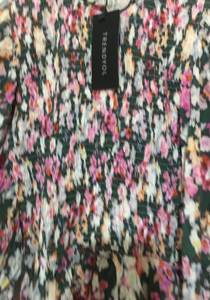 Kadın Çok Renkli Pilili Midi Elbise - Görsel 4