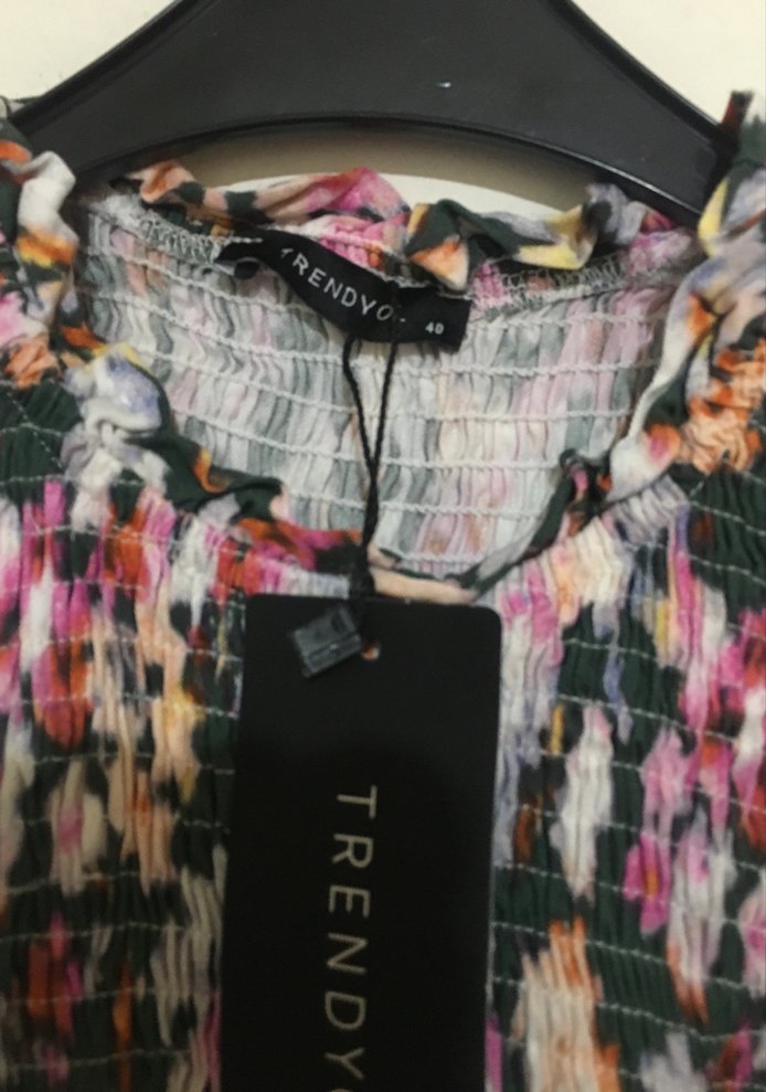 Kadın Çok Renkli Pilili Midi Elbise - Görsel 3