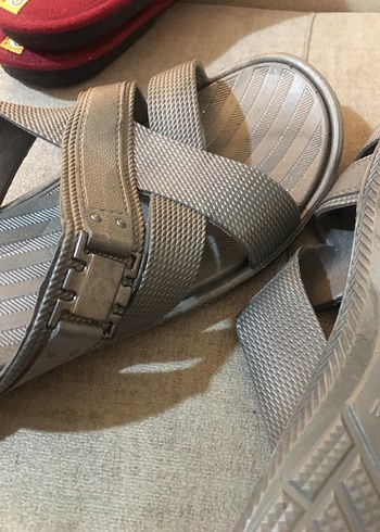 Gri Erkek Terlikler Tokalı Rahat - Görsel 5