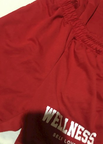 A9-Kırmızı Kadın Şort Takım - Görsel 2