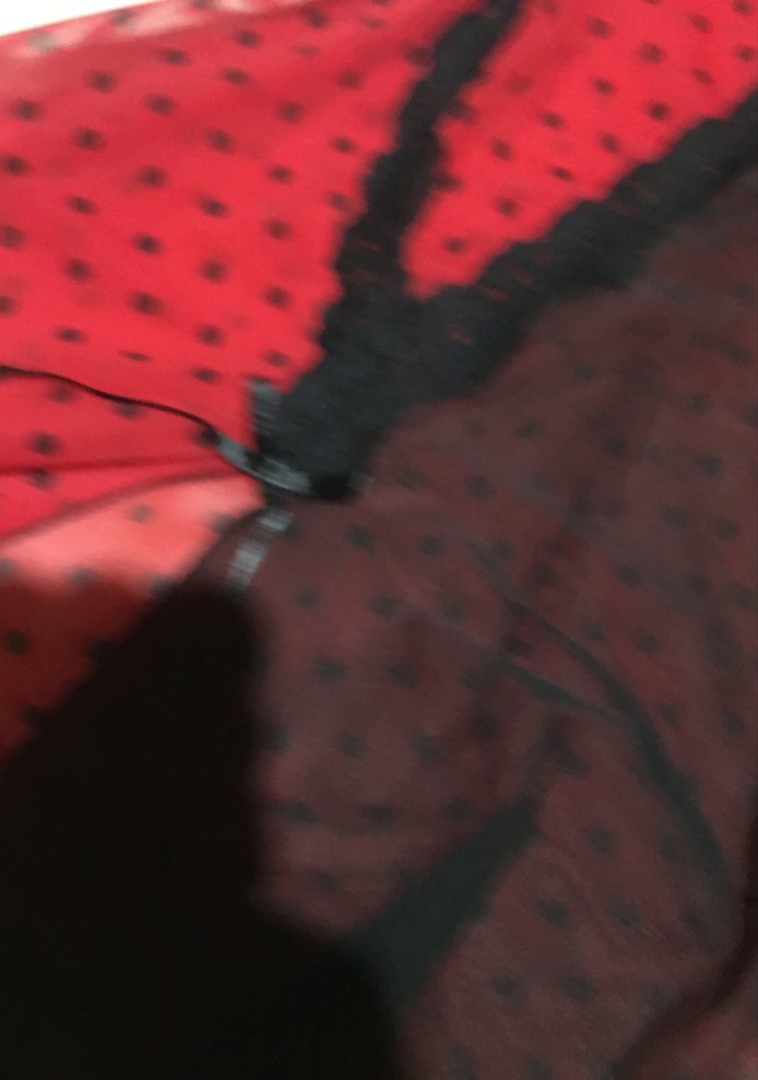 Kırmızı Desenli gecelik - Görsel 2