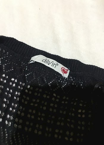 A9-Siyah Kısa Kollu V Yaka Triko Hırka - Görsel 3