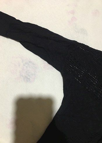 A9-Siyah Kısa Kollu V Yaka Triko Hırka - Görsel 2