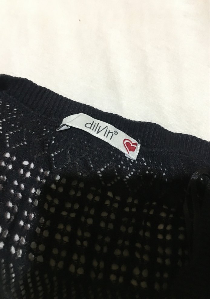 A9-Siyah Kısa Kollu V Yaka Triko Hırka - Görsel 3