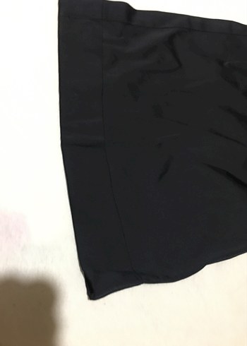 Siyah Kadın Saten Kumaş Pantolon - Görsel 3