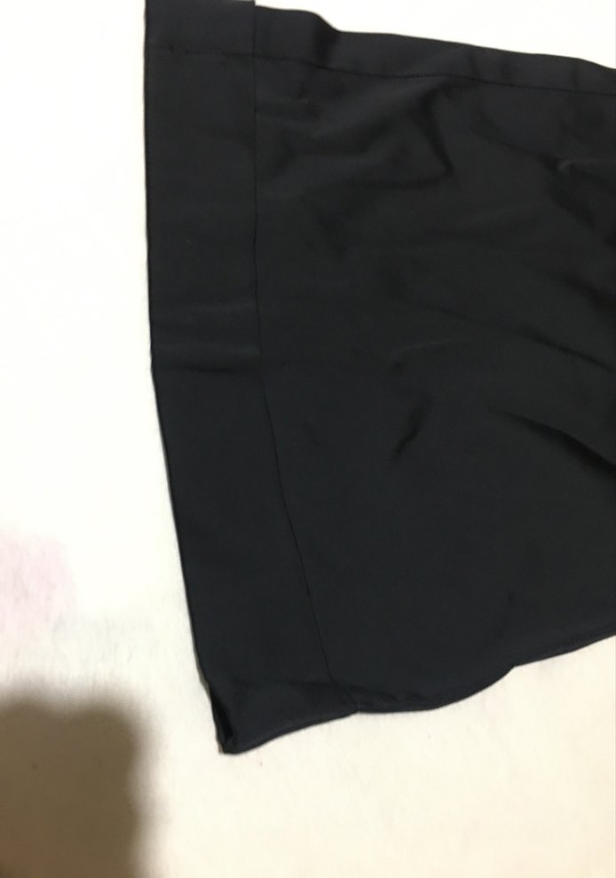 Siyah Kadın Saten Kumaş Pantolon - Görsel 3