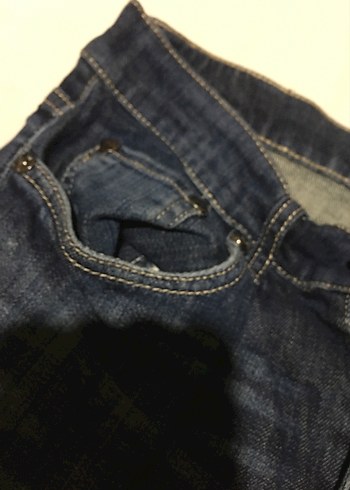 A9-Erkek Lacivert Bol Kesim Kot Pantolon - Görsel 5